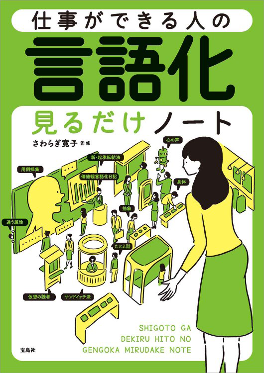 「仕事ができる人の言語化 見るだけノート」の表紙画像。